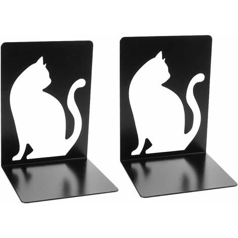 Serre-livres créatifs, serre-livres, serre-livres pour étagères, serre-livres en métal antidérapant pour livres lourds, support décoratif pour diviseur de livre, supports de butée de livre au design d