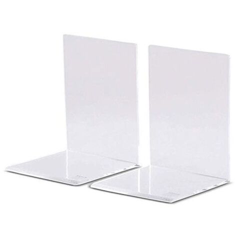 Serre-livres en acrylique - MAUL - 100 x 100 x 130 mm - bords biseautés - lot de 2