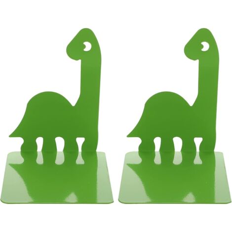 Serre-livres Fer Dessin Animé Dinosaure Design Antidérapant Porte-Livre Étagère Bouchons de Livre, 1 Paire