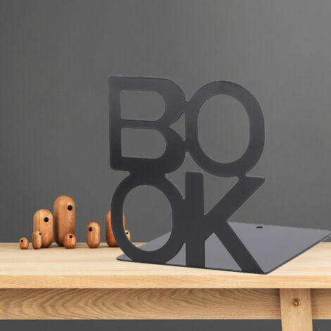Serre-livres Figurine Métal Décoratif pour Étagère Bureau, Maison ou Scolaire - Lot de 2 (14 cm)