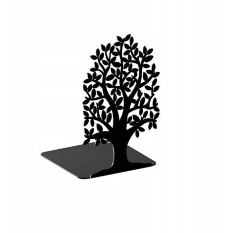 Serre-livres pour étagère arbre en acier 18 cm noir