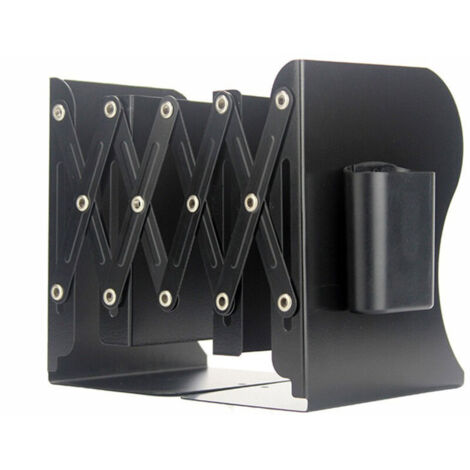 Serre-livres réglables, étagère de rangement avec porte-stylo pour la maison, le bureau, l'école et la bibliothèque (noir)