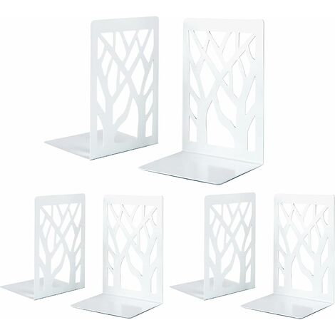 Serre-livres universels de qualité supérieure pour étagères, serre-livres antidérapants, serre-livres en métal robuste, supports de serre-livres, butées de livres, (4 paires/8 pièces) (1 paires, noir)