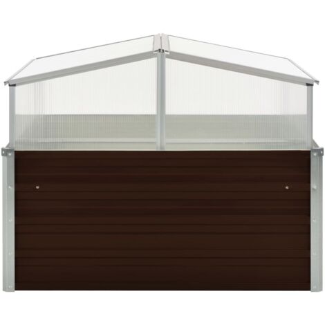 Serre Marron 100 x 100 x 85 cm Acier galvanisé CFW326061