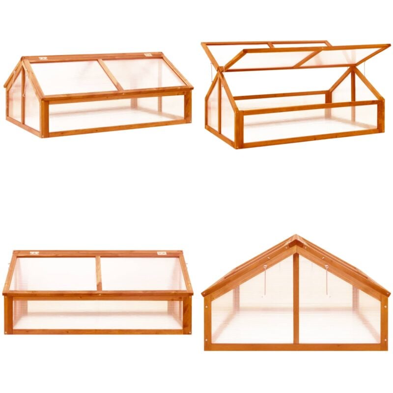 Vidaxl - Serre Marron 114x80x50 cm Bois de sapin - Serre En Bois - Serre Jardin - Abri Jardin - Protection Plantes - Croissance Plantes - Home &