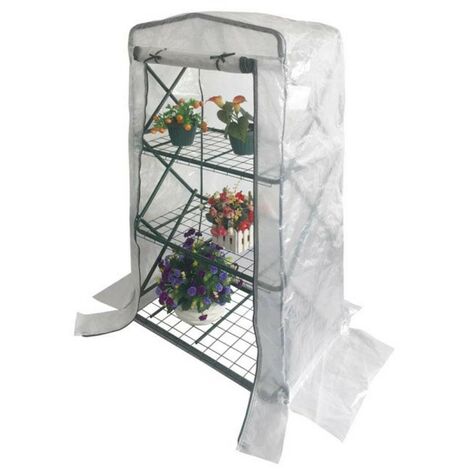 Serre pliante avec 3 étagères 67 x 44 x 125 H centimètres