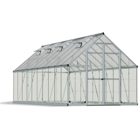 Serre polycarbonate Balance larg  2,44 m, Long 6.07 m