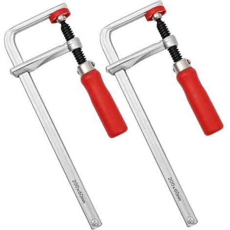 Serre-rail à vis à verrouillage rapide en 2 parties pour systèmes MFT et rails, capacité de 7-7/8 po, force de serrage de 500 lb, serre-rails pour pièces de bois