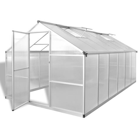 Serre renforcée en aluminium avec bâti intégré Serre de Jardin Abri plante vidaXL