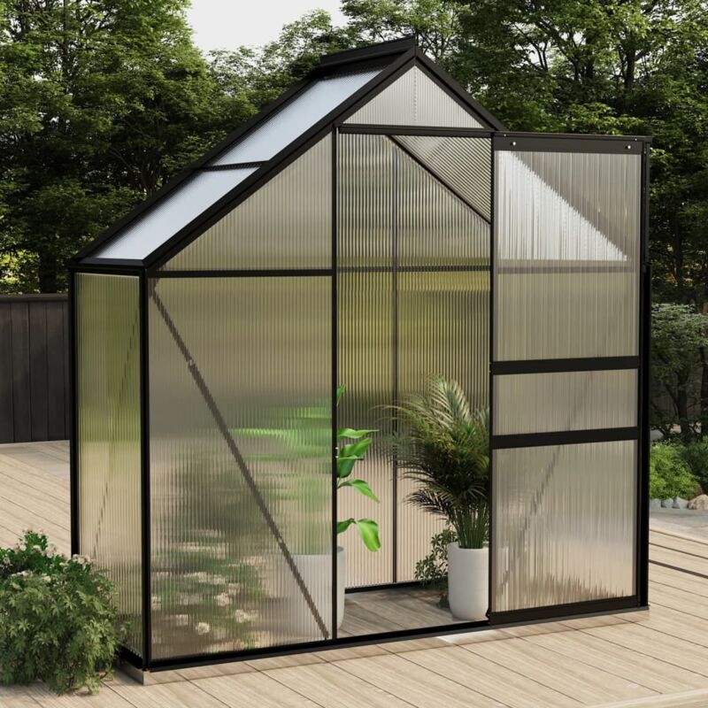 Serre, Serre De Jardinage Anthracite Aluminium 1,33 m² WRG738705 design in