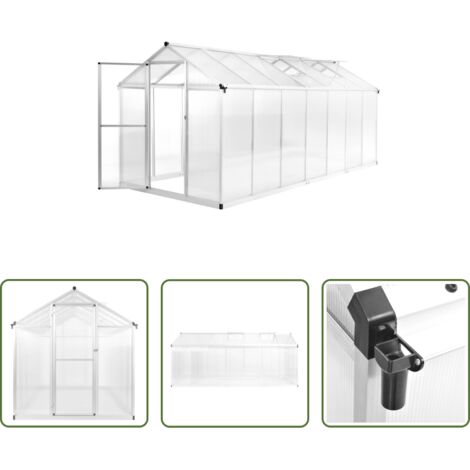 Serre solide -  Serre Aluminium 421x190x195 cm 15,6 m³