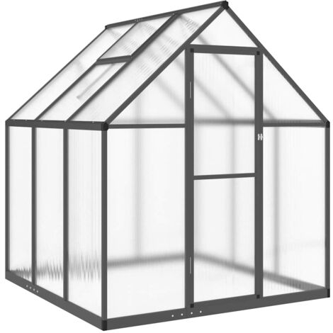 Serre tente abri plante fleur légumes avec cadre de base 169 x 169 x 195 cm aluminium anthracite