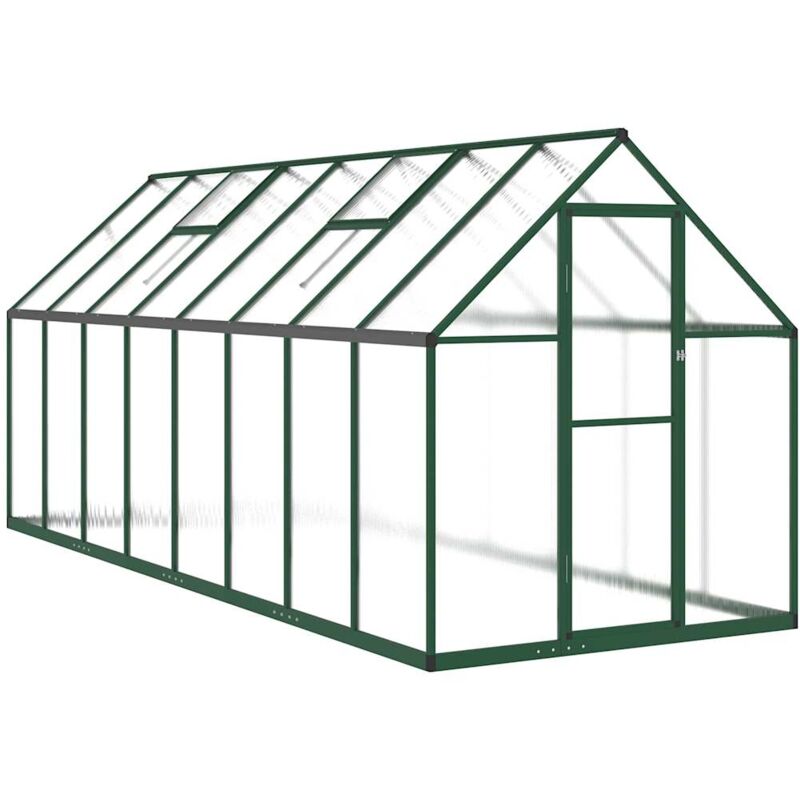 Serre tente abri plante fleur légumes avec cadre de base 445 x 169 x 195 cm aluminium vert