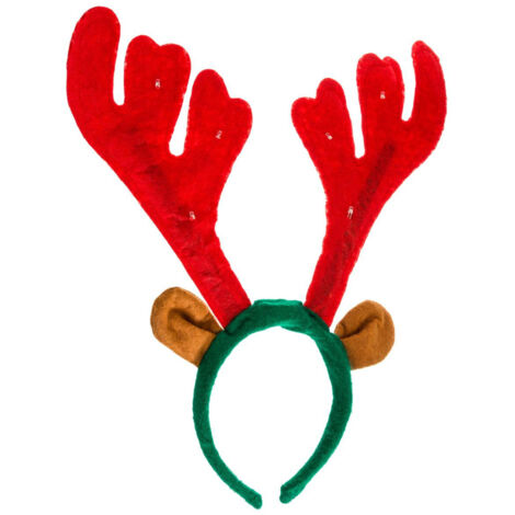 Serre-tête de Noël Bois de Renne lumineux - taille standard pour adulte - Feeric Christmas