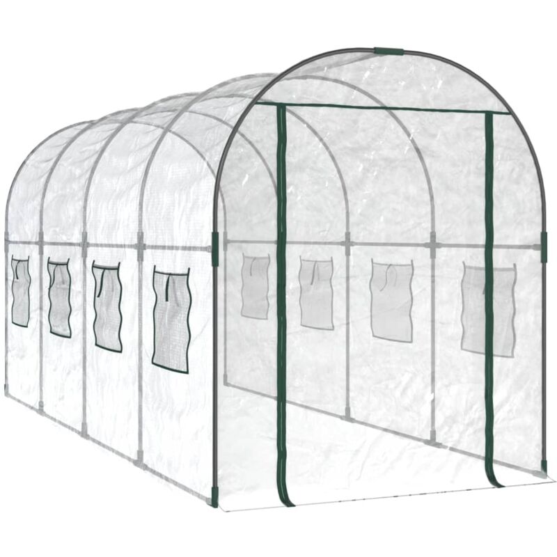Serre Transparent 160x400x190 cm pvc et acier enduit de poudre Vidaxl Transparent