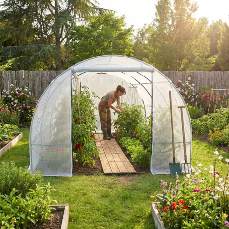 Serre Tunnel 3x4,5m BIANCA Green Protect PE Renforcé