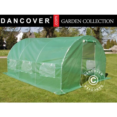 Serre Tunnel 3x4,5x2m, 13,5m², Vert
