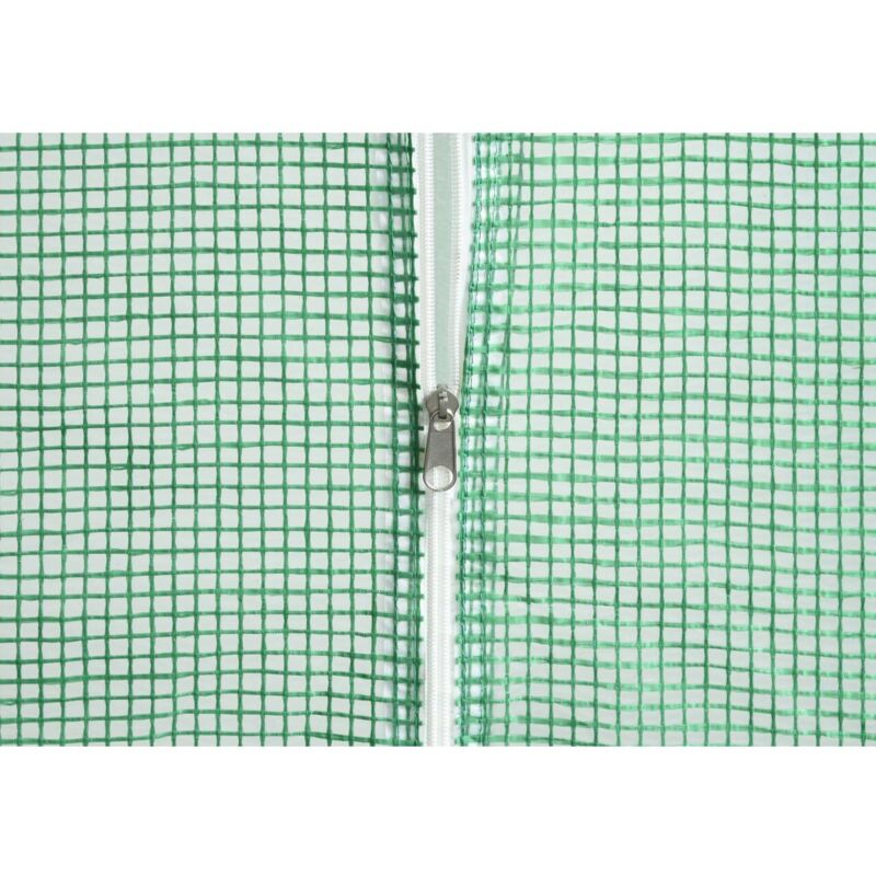 Serre tunnel avec structure en acier 6 m² - L300 x l200 x H200 cm - Vert - ipomea