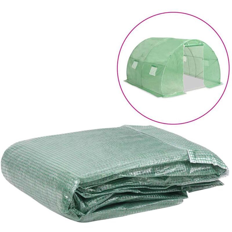 Maisonchic - Serre tunnel, Couverture de remplacement de serre (9 m²) 300x300x200 cm Vert CON2219 design in