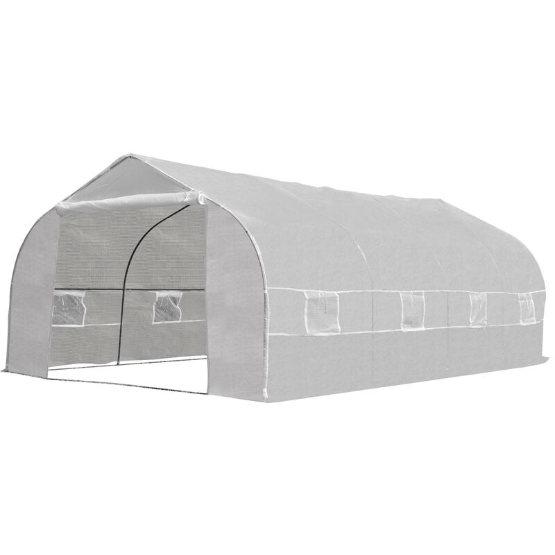 MH - Serre tunnel de jardin xxl virgil blanche
