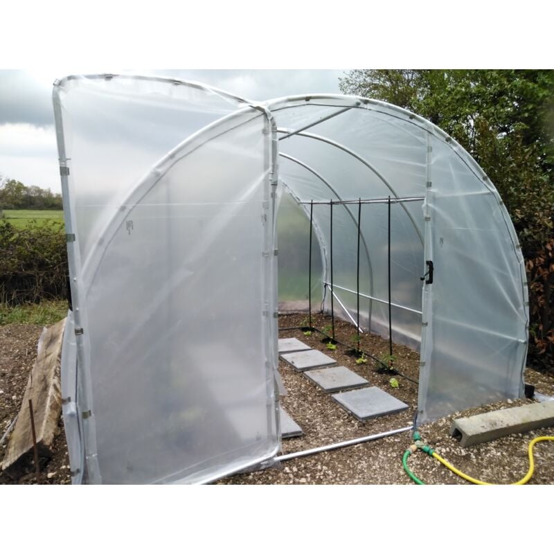 Serre tunnel prima 9 m², Portes 2 portes simples