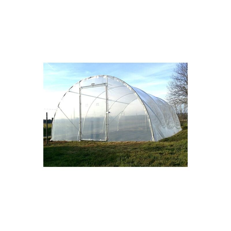 Atout Loisir - Serre tunnel PRO-450 larg 4.50 m, Long 12 m, Façade 2 portes simples