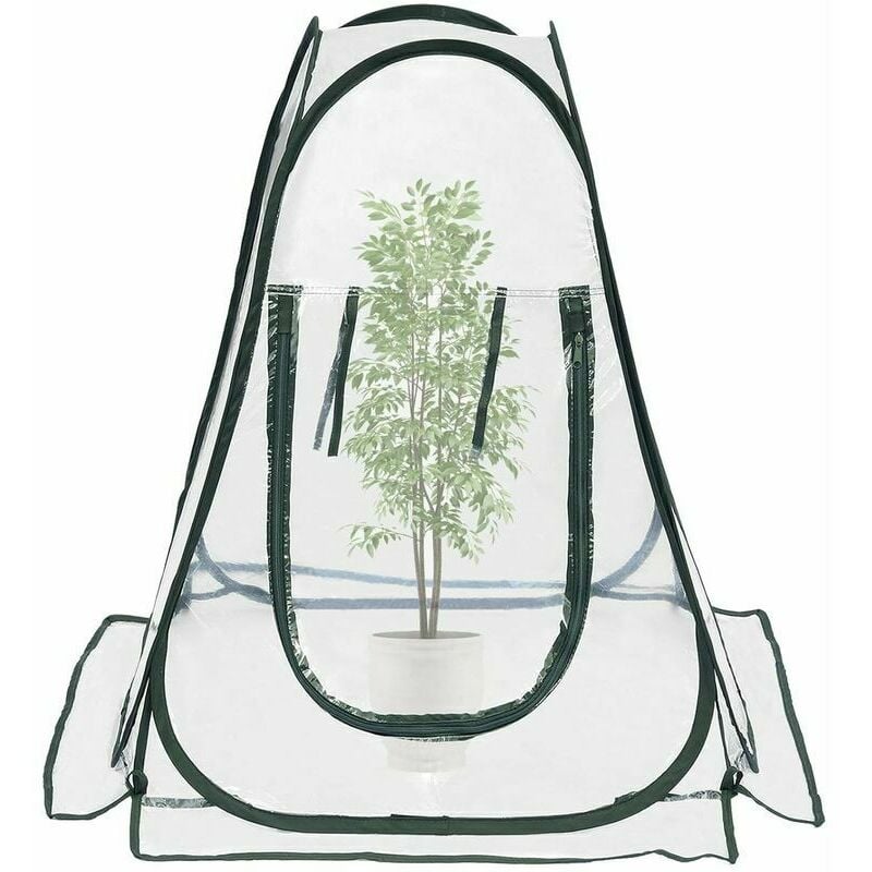 Serres de Culture en PVC pour intérieur ou extérieur Mini Serre de Jardin, Petite Couverture Portable pour Plantes de Jardin 70 x 70 x 80 cm