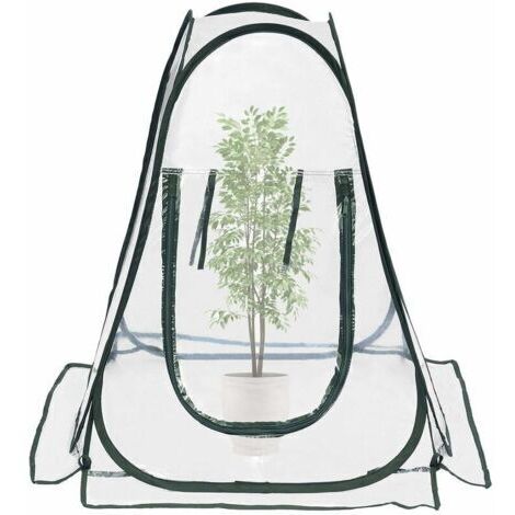 Serres de Culture en PVC pour intérieur ou extérieur Mini Serre de Jardin, Petite Couverture Portable pour Plantes de Jardin 70 x 70 x 80 cm