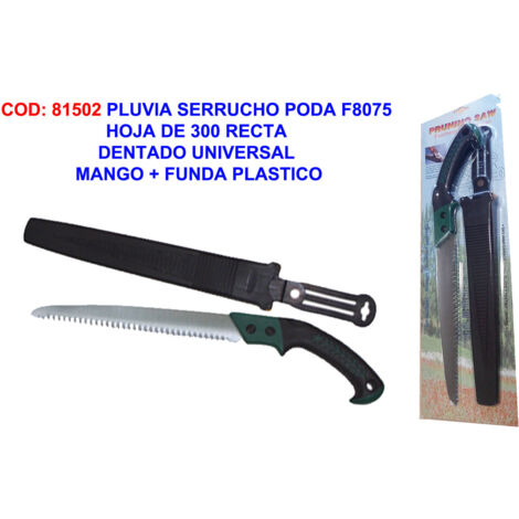 Serrucho de poda PLUVIA F8075 de 300 mm con Mango y Funda de Plástico
