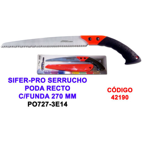 Serrucho de poda recto SIFER-PRO con funda 270 mm P0727-3E14