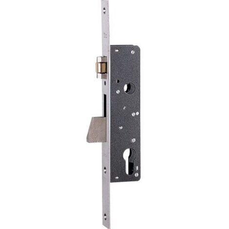Serrure 1 point ELECTA têtière plate pêne dormant à rouleau entraxe 85 mm axe 35 mm - ISEO