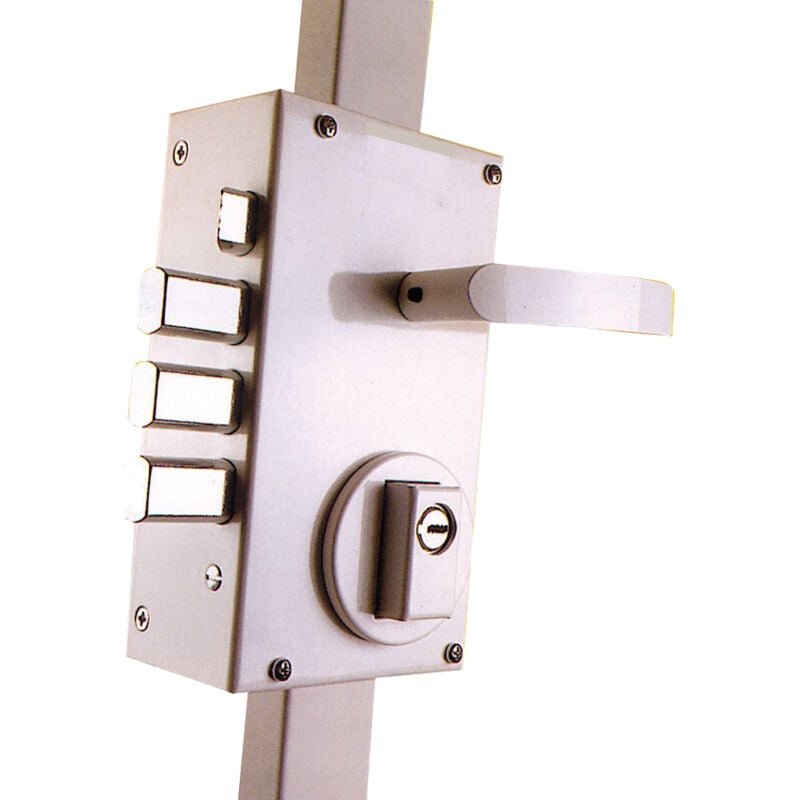 Serrure 3 points Série 468 profil europeen coloris blanc A2P gauche Mottura 38468BGMXA2P