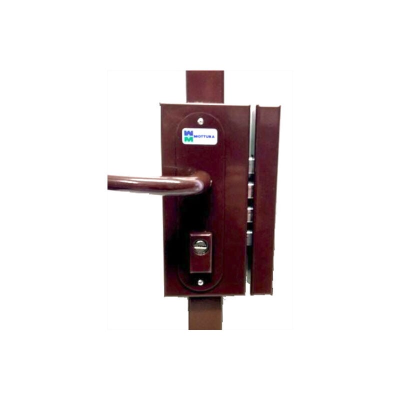 Serrure 3 points Série 468 profil europeen coloris marron A2P droite - MOTTURA - 38468VDA2P