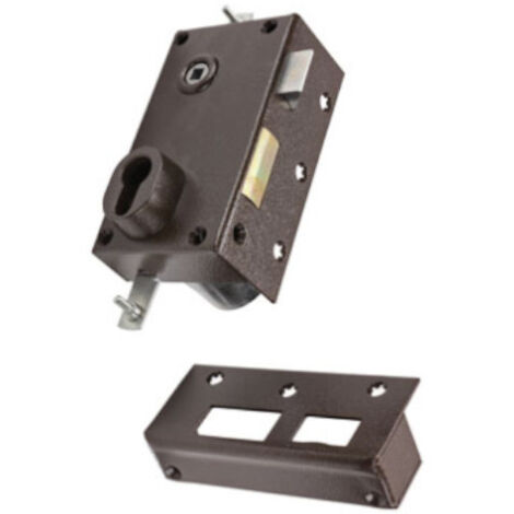 Serrure 3 points 73 A2P Sans cylindre marron droite - BRICARD - 73078