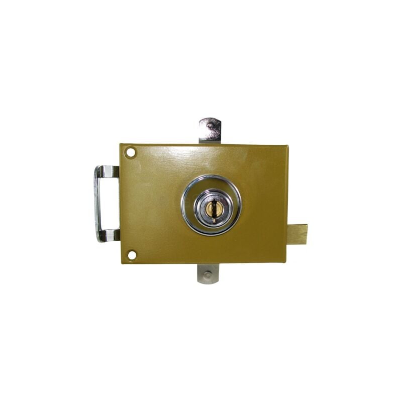 Serrure 3 points horizontale à tirage kleops Doré 140 mm Droite x - Doré