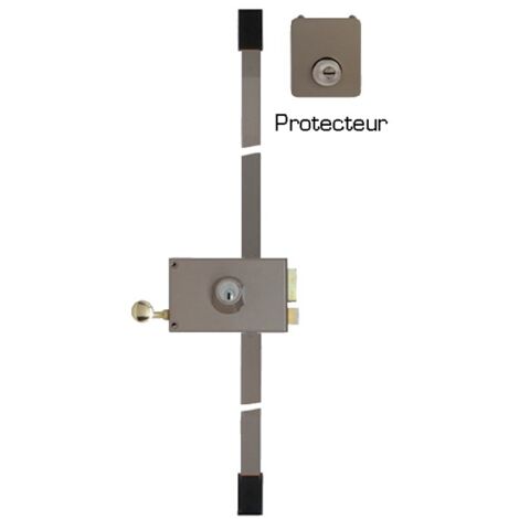 Serrure 3 points horizontale en applique MULTILOCK - ASSA ABLOY VACHETTE Droite Horizontal Bronze A Tirage 88 140