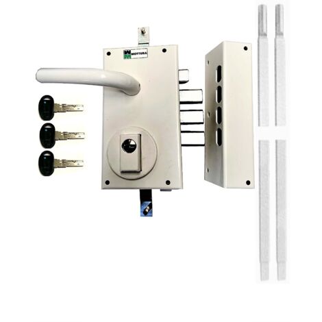 Serrure 3 Points MOTTURA 468 K Blanche Remplact. serr.Fichet 787.  Droite