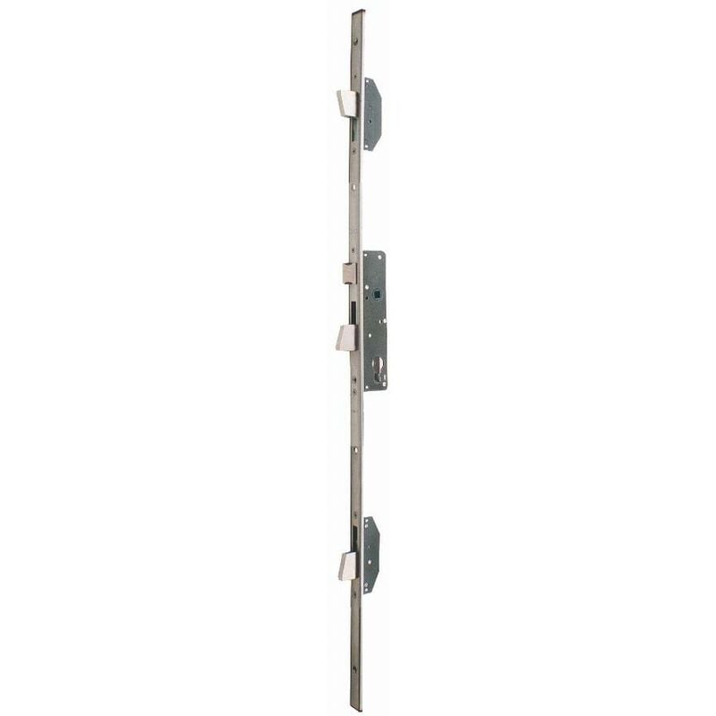 Serrure 3 points Multiblindo Inox iseo pêne réversible - Têtiere u 1860x24x6 - Axe 25 - 795101252
