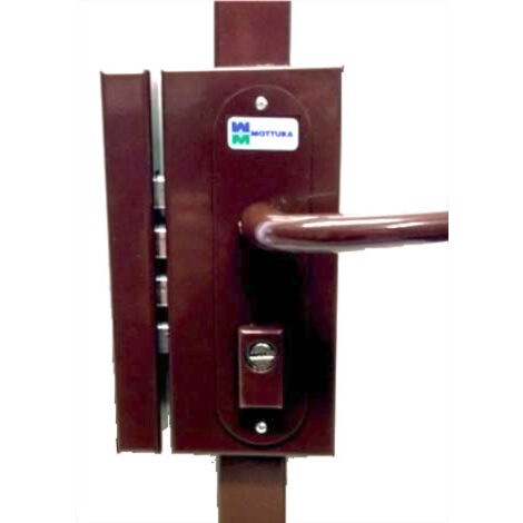 Serrure 3 points Série 468 profil europeen coloris marron A2P gauche - MOTTURA - 38468VGMXA2P