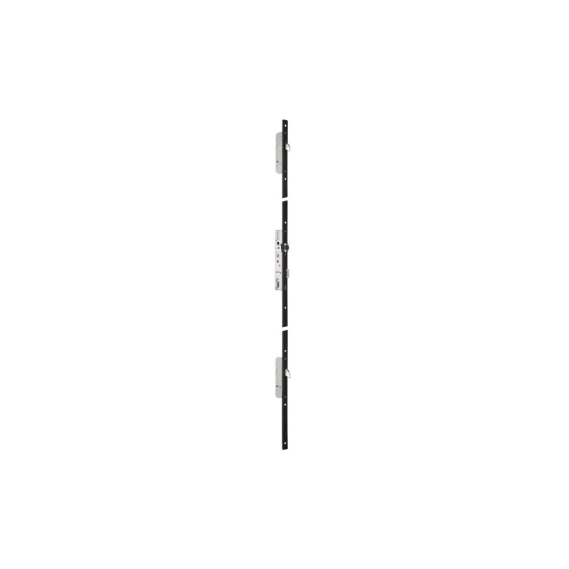 Serrure 3 points TF3 pêne dormant 1/2 tour 45 mm Stremler pêne c perroquet+fourreau U24x6 Axe 30 - 6470.45.4C