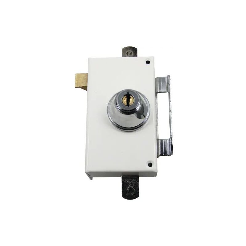 Serrure 3 points verticale à tirage kleops Blanc 140 mm Gauche x - Blanc