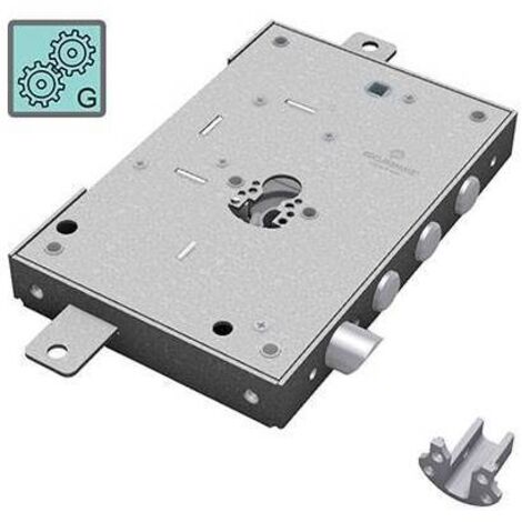 Serrure à applique métallique 2651 – Cylindre 37 mm – Triple verrouillage – Pêne réversible en acier zincé – Securemme