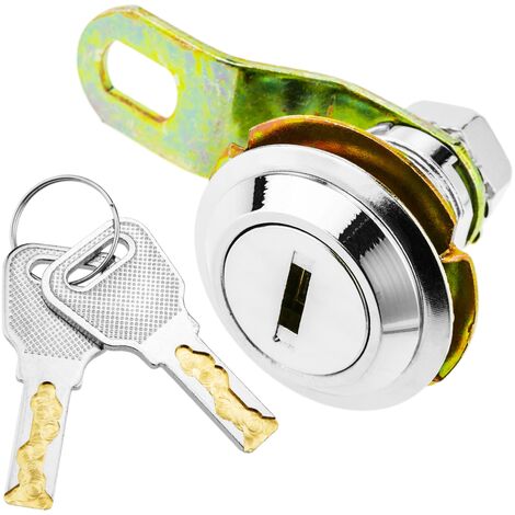 Serrure à came avec clé plate 20 mm x M18