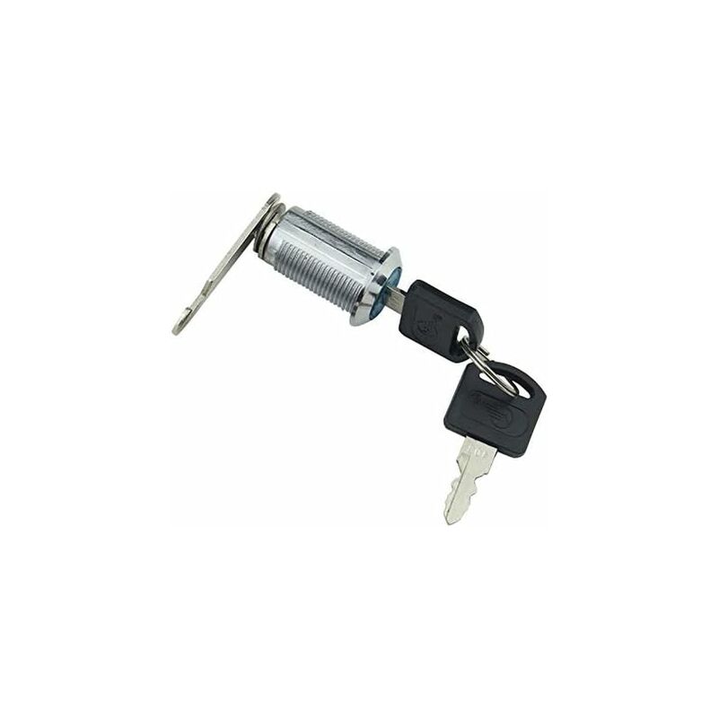 Serrure à came avec serrure à tiroir avec 2 clés pour boîte aux lettres, tiroir, placard, armoire, argent(25mm)