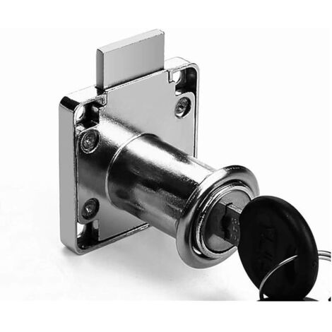 Serrure à came cylindrique de 22 mm/32 mm pour tiroir, serrure de meuble avec jeu de clés en verre, serrure de porte d'armoire, de tiroir pour porte à charnière, serrure de sécurité (32 mm)