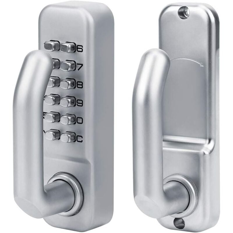 Serrure à Code Mécanique Sécurisée pour Porte d'Entrée – Double Face, Clavier Numérique, Résistante aux Intempéries – Idéal pour Portail, Grille et