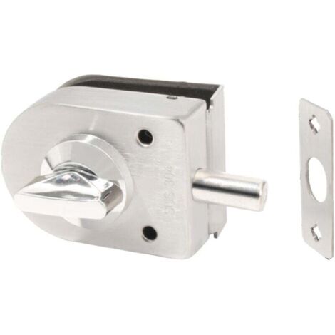 Serrure à clé pour porte vitrée sans cadre, compatible avec les serrures de portail en acier inoxydable de 10 à 12 mm pour bureaux, appartements, balcons, hôtels et maisons.-AquaForge