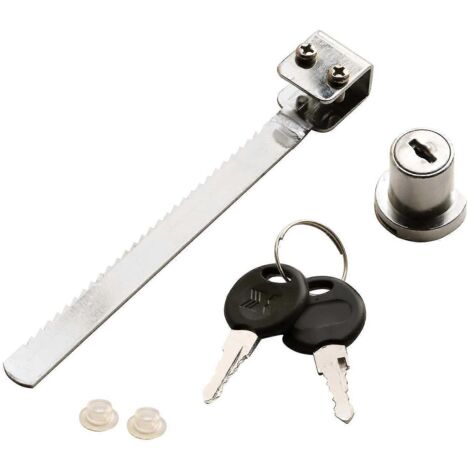 Serrure à cliquet pour porte coulissante en verre de vitrine, serrure de sécurité pour armoire vitrée avec 2 clés