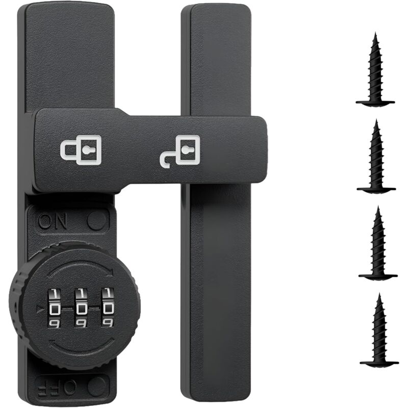 Serrure à code à 3 chiffres, armoire avec code secret, serrure de porte de sécurité en alliage de zinc