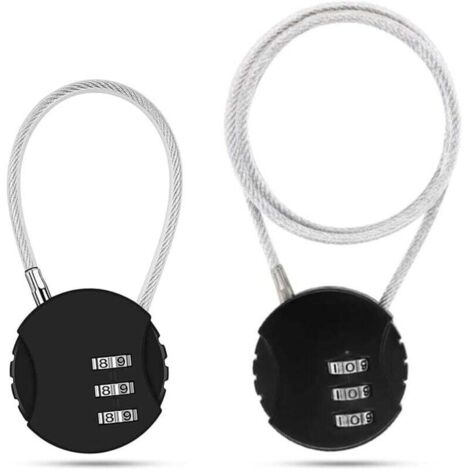 serrure à code de ligne 2 pièces cadenas de voyage serrure à code casier serrure à bagages de sport serrure à code réinitialisable (long et court)